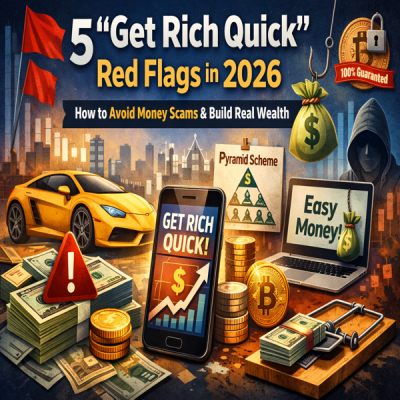 5 “Get Rich Quick” Red Flags in 2026: How to Avoid Money Scams and Build Real Wealth