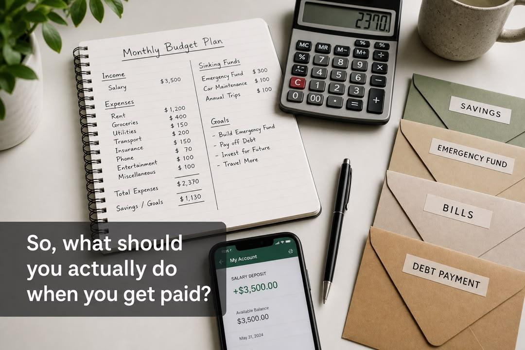 A calculator and a notebook with a calculator and a phone  Description automatically generated